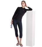 Women's Endurance 10 Contrast Swim Capri - True Navy & Berry