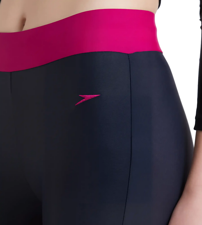 Women's Endurance 10 Contrast Swim Capri - True Navy & Berry