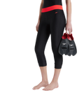 Women's Endurance 10 Contrast Swim Capri - Black & Lava Red