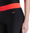 Women's Endurance 10 Contrast Swim Capri - Black & Lava Red