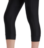 Women's Endurance 10 Contrast Swim Capri - Black & Lava Red