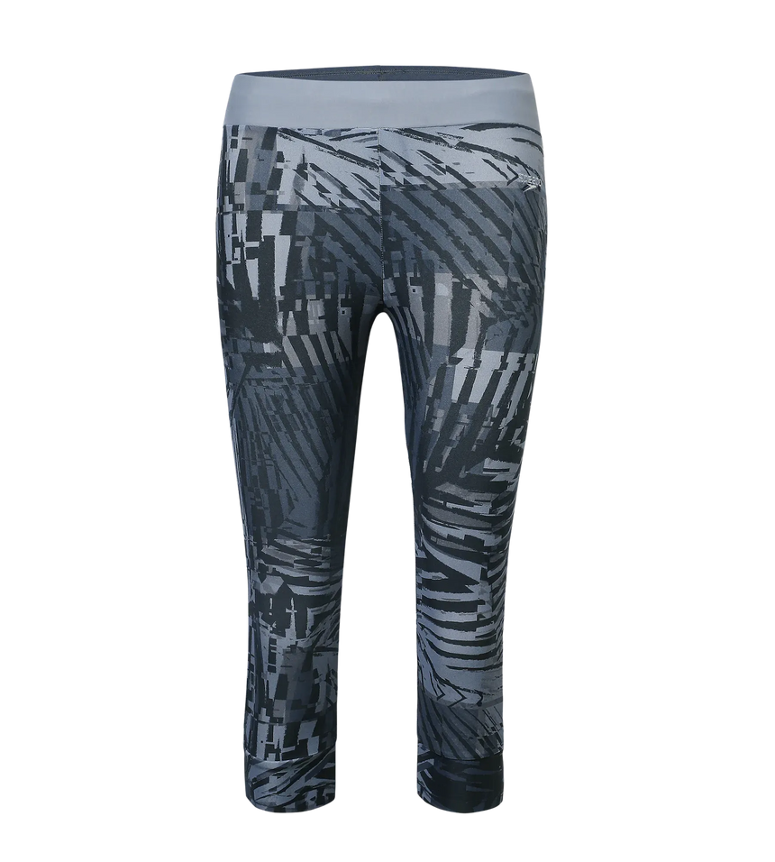 Women's Endurance10 Printed Swim Capri - Anthracite & Coin Grey
