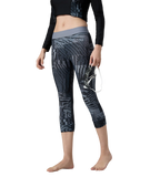 Women's Endurance10 Printed Swim Capri - Anthracite & Coin Grey