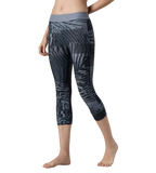 Women's Endurance10 Printed Swim Capri - Anthracite & Coin Grey