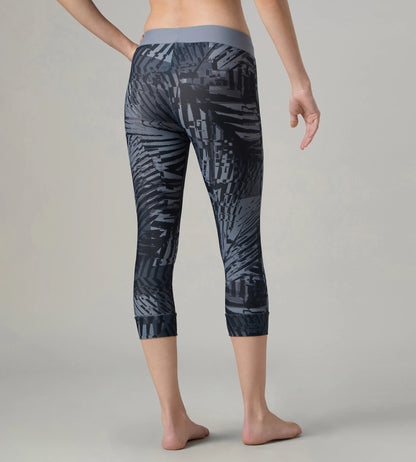 Women's Endurance10 Printed Swim Capri - Anthracite & Coin Grey