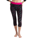 Women's Endurance 10 Hyperboom Contrast Swim Capri - Black & Electric Pink