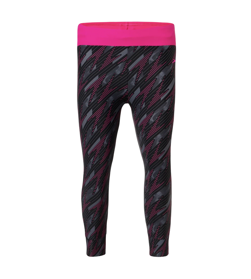 Women's Endurance 10 Hyperboom Contrast Swim Capri - Black & Electric Pink