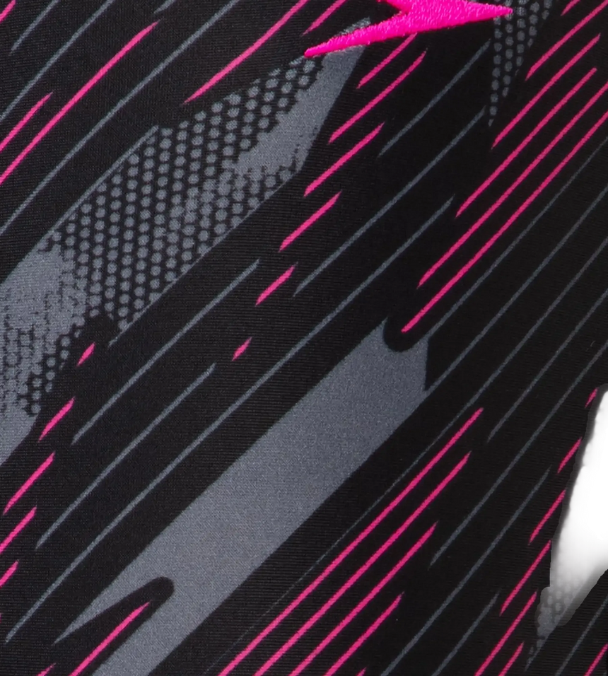 Women's Endurance 10 Hyperboom Contrast Swim Capri - Black & Electric Pink
