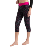 Women's Endurance 10 Hyperboom Contrast Swim Capri - Black & Electric Pink