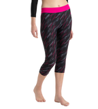 Women's Endurance 10 Hyperboom Contrast Swim Capri - Black & Electric Pink