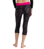 Women's Endurance 10 Hyperboom Contrast Swim Capri - Black & Electric Pink