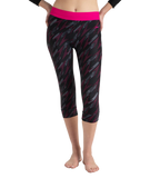 Women's Endurance 10 Hyperboom Contrast Swim Capri - Black & Electric Pink