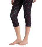 Women's Endurance 10 Hyperboom Contrast Swim Capri - Black & Electric Pink