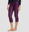Women's Endurance 10 Printed Contrast Swim Capri - True Navy & Electric Pink