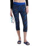 Women's Endurance 10 Hyperboom Contrast Swim Capri - True Navy & True Cobalt