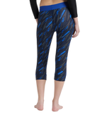 Women's Endurance 10 Hyperboom Contrast Swim Capri - True Navy & True Cobalt