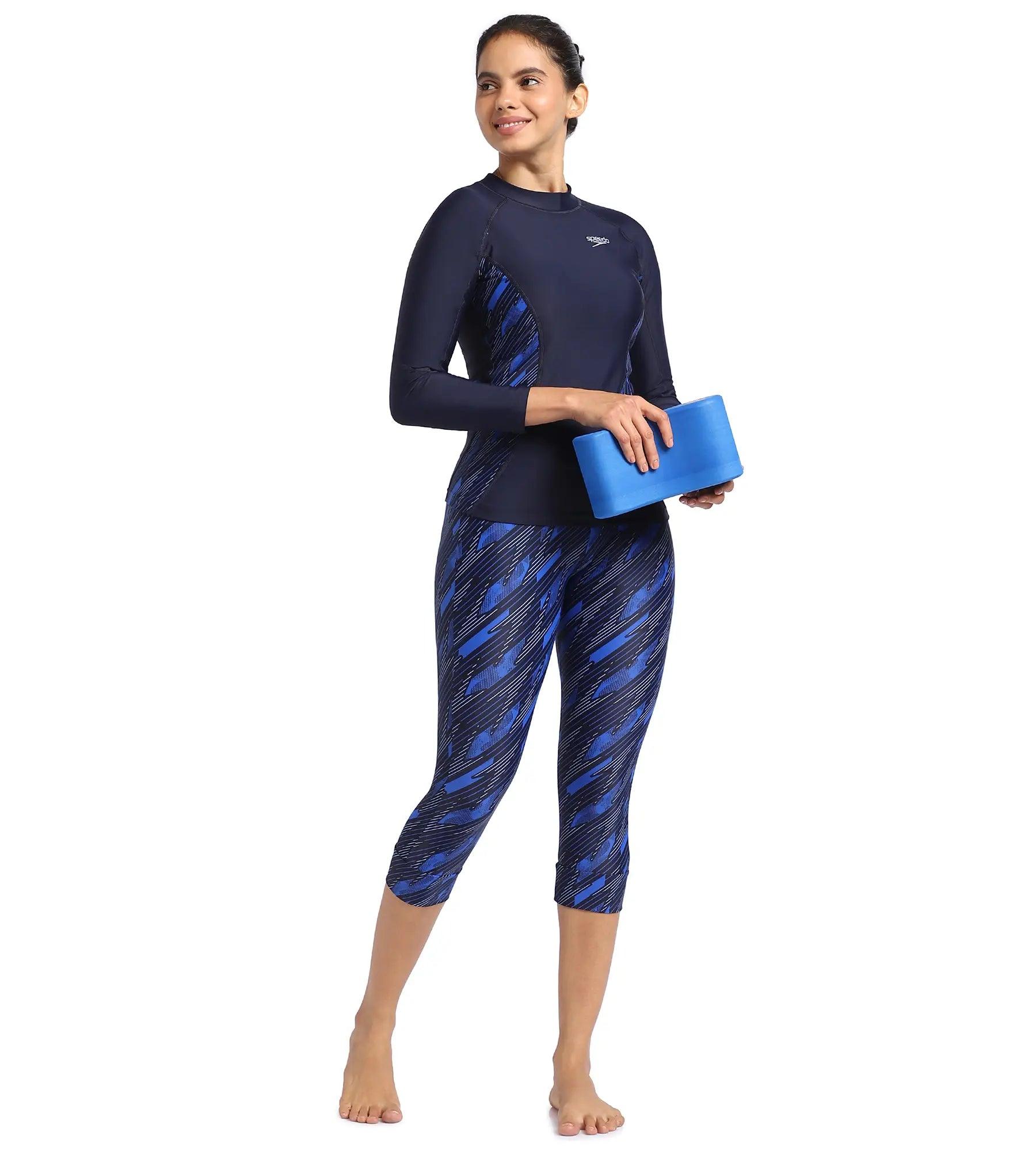 Buy Speedo Hyperboom Contrast Swim Capri TruenavyTruecobalt