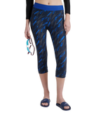 Women's Endurance 10 Hyperboom Contrast Swim Capri - True Navy & True Cobalt
