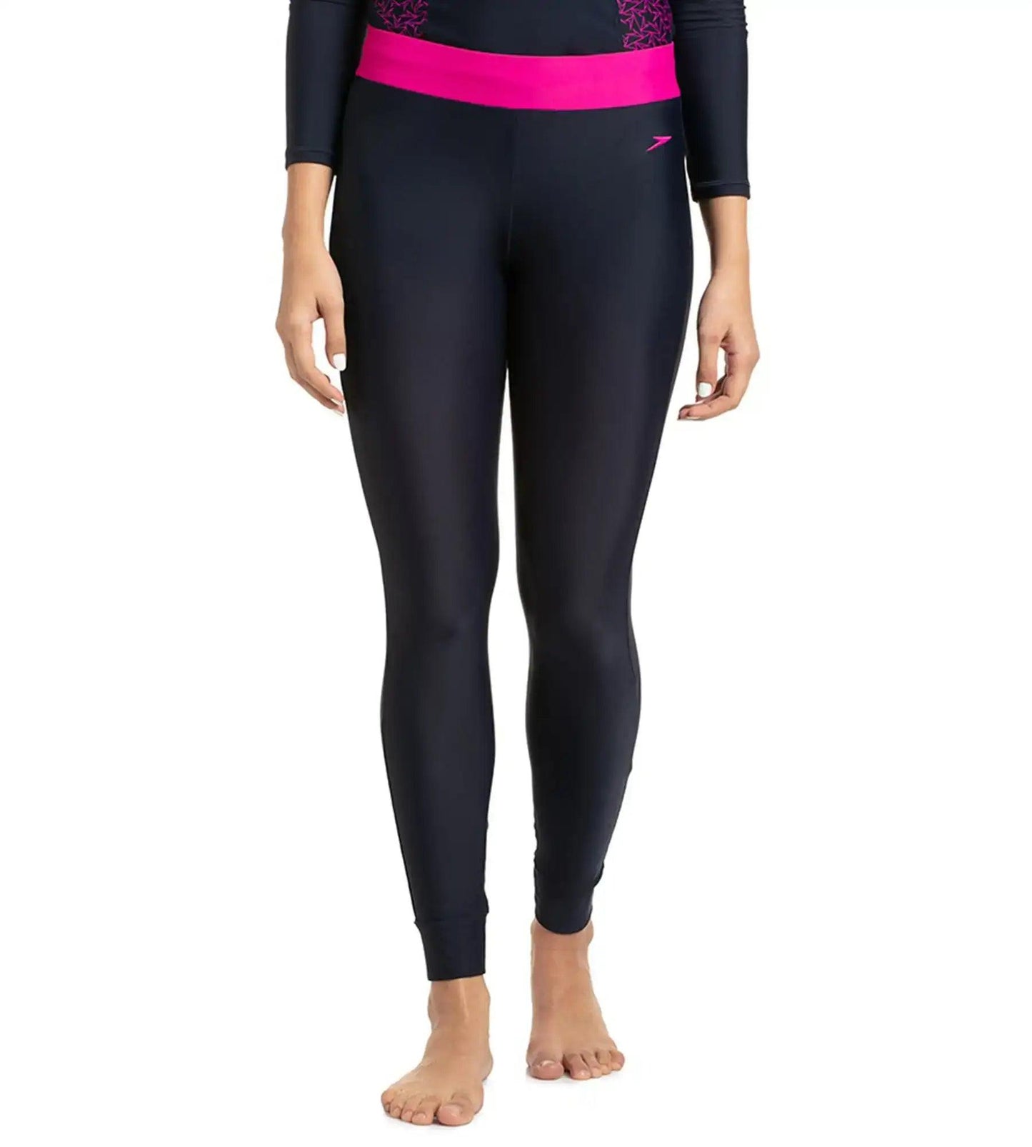 Women's Endurance 10 Active Leggings  - True Navy & Electric Pink_1