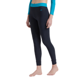 Women's Endurance 10 Solid Contrast Leggings - True Navy & Aquarium