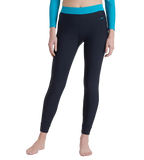 Women's Endurance 10 Solid Contrast Leggings - True Navy & Aquarium