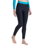 Women's Endurance 10 Solid Contrast Leggings - True Navy & Aquarium