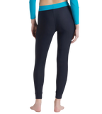 Women's Endurance 10 Solid Contrast Leggings - True Navy & Aquarium