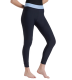 Women's Endurance 10 Solid Contrast Leggings  - True Navy & Curious Blue