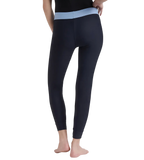 Women's Endurance 10 Solid Contrast Leggings  - True Navy & Curious Blue