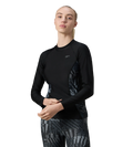 Women's Endurance10 Splice Print Long Sleeve Suntop - Black & Grey Lead