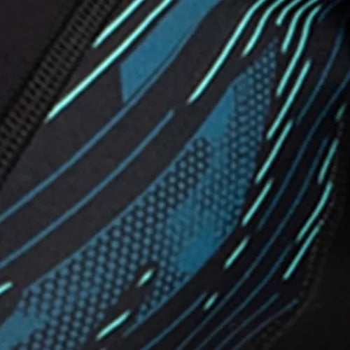 Women's Hyperboom Splice Print Long Sleeve Suntop - Black, Dark Teal & Arctic Glass
