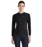 Women's Endurance 10 Hyperboom Splice Suntop - Black & Electric Pink