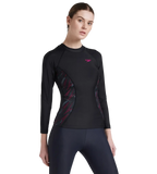Women's Endurance 10 Hyperboom Splice Suntop - Black & Electric Pink