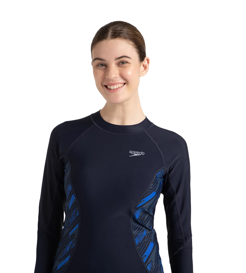 Women's Endurance 10 Hyperboom Splice Suntop - True Navy & True cobalt