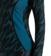 Women's Hyperboom Print Long Sleeve Suntop - Black, Dark Teal & Arctic Glass
