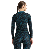 Women's Hyperboom Print Long Sleeve Suntop - Black, Dark Teal & Arctic Glass