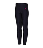 Girls Polyamide Quick Drying Swim Legging - Black & Electric Pink
