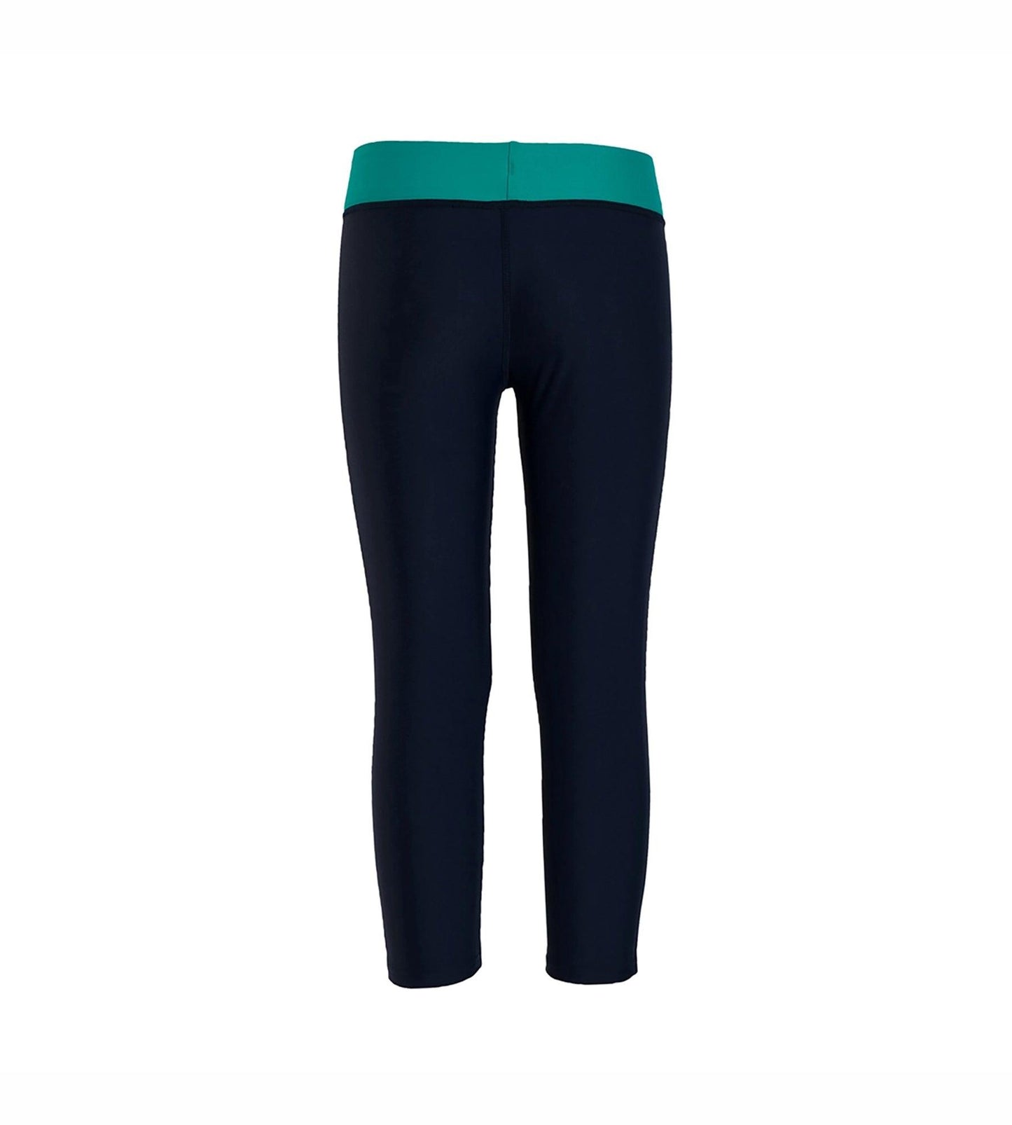 Girl's Solid Swim Capri - Navy & Jade_2