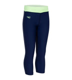 Girls Polyamid Contrast Swim Capri - Navy & Bright Zest