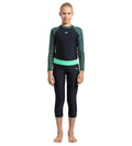 Girls Polyamide Swim Active Capri - True Navy & Green Glow