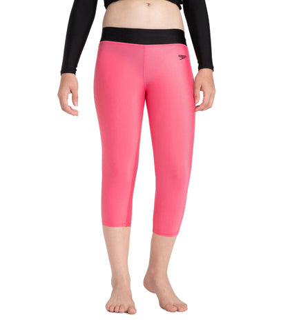 Girl's Recycled Endura Brite Active Capri - Fadango Pink & Black