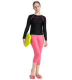 Girl's Recycled Endura Brite Active Capri - Fadango Pink & Black