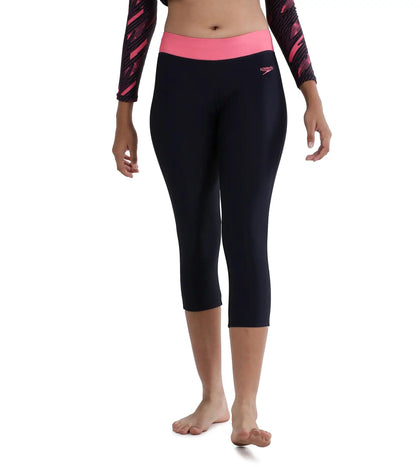 Girl's Endurance Active Capri - Truenavy & Fadango Pink_1