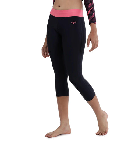 Girl's Endurance Active Capri - Truenavy & Fadango Pink_2