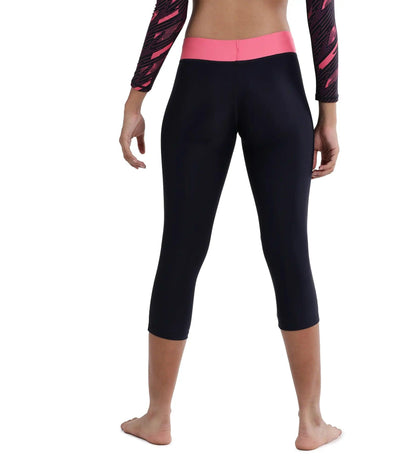 Girl's Endurance Active Capri - Truenavy & Fadango Pink_4