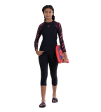 Girl's Endurance 10 Active Capri - True Navy & Fadango Pink