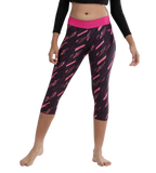Girl's Endurance 10 Hyperboom Printed Capri - True Navy & Electric Pink