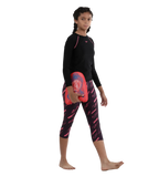 Girl's Endurance 10 Hyperboom Printed Capri - True Navy & Electric Pink