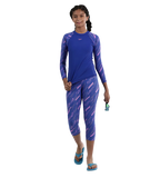 Girl's Endurance 10 Hyperboom Printed Capri - Sweet Purple & True Cobalt