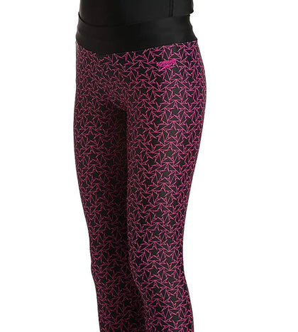 Girl's Boomstar Printed Active Capri - Black & Electric Pink_3